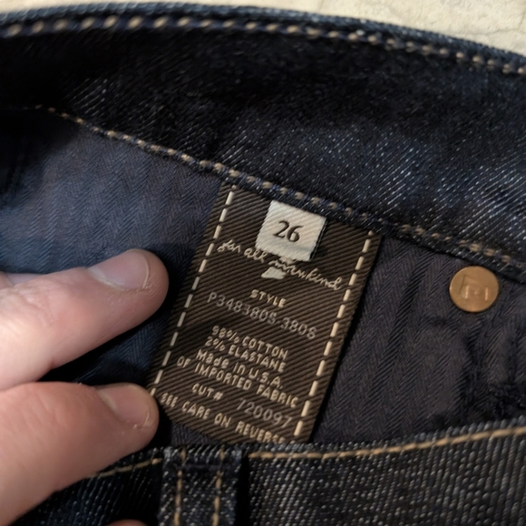 7 For All Mankind Crop Dojo Jeans Women's 26 Blue Indigo - Picture 2 of 5